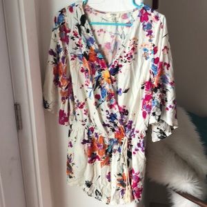 Umgee Floral Print Romper